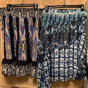 2 colorful skirts, smoke & pet free home.
